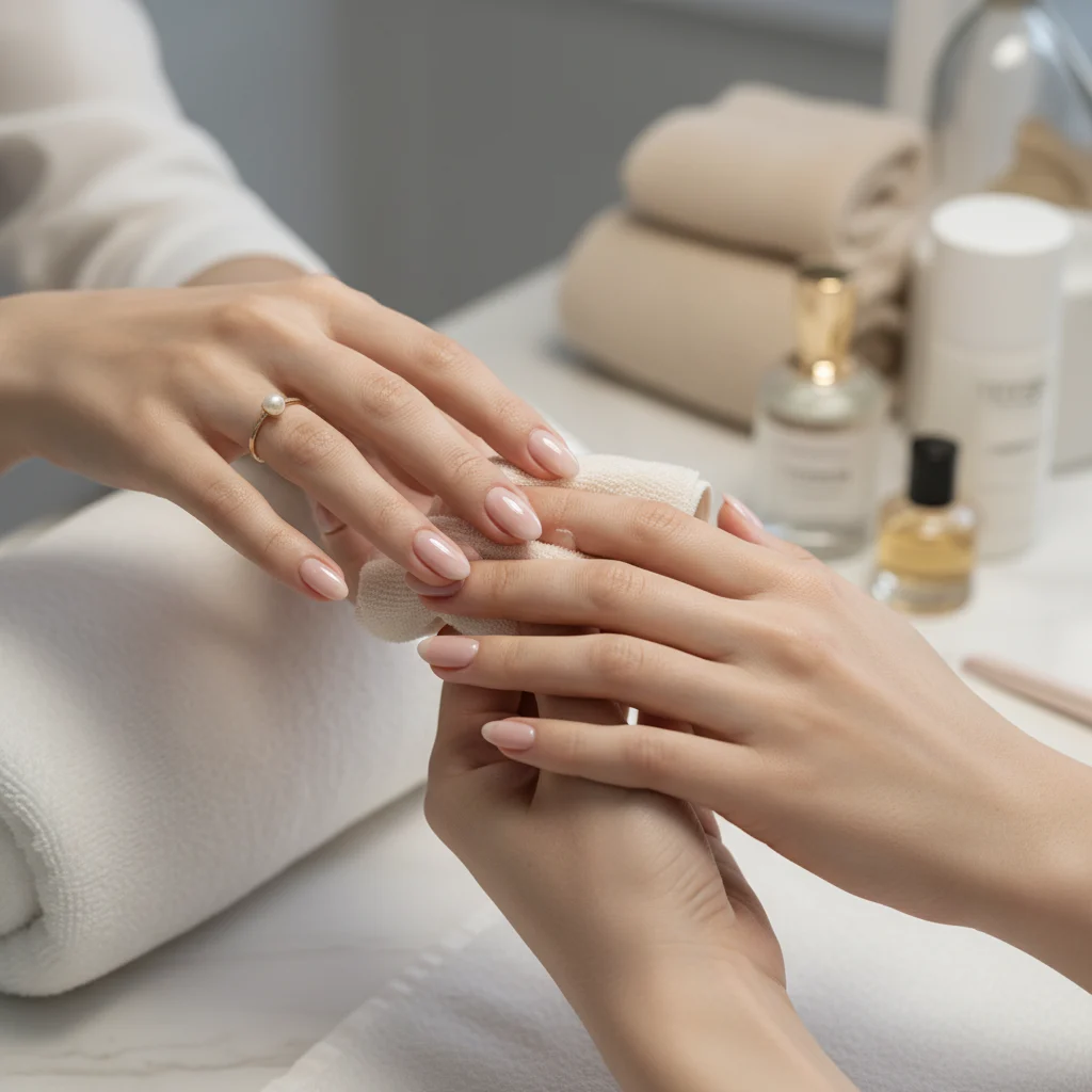 Retirada de gel o acrílico y manicura completa
